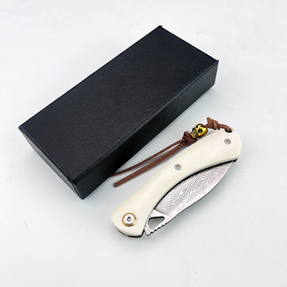 Vintage Damascu Steel Small Fo - Vintage Collectible Knife review and price
