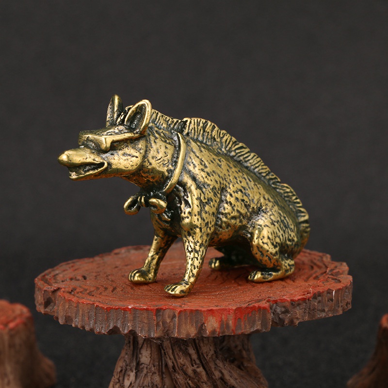 Brass Hyaenidae with Eyes Stat - Vintage Collectible Accessories review and price