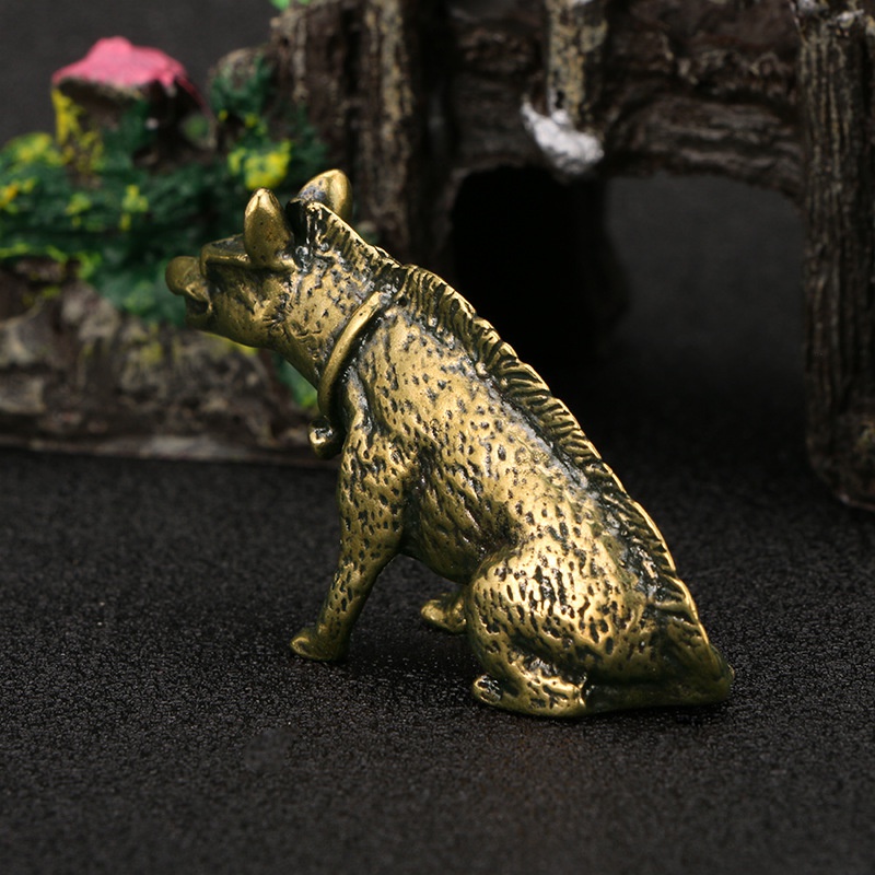 Brass Hyaenidae with Eyes Stat - Vintage Collectible Accessories review and price