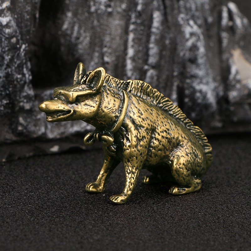 Brass Hyaenidae with Eyes Stat - Vintage Collectible Accessories review and price