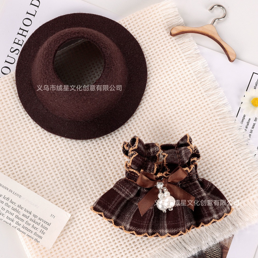 Plaid Retro Doll Dress Set Bow - Vintage Collectible Accessories review and price