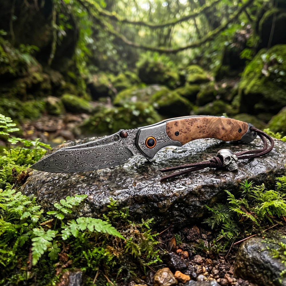 High Hardness Damascus Pattern - Vintage Collectible Knife review and price