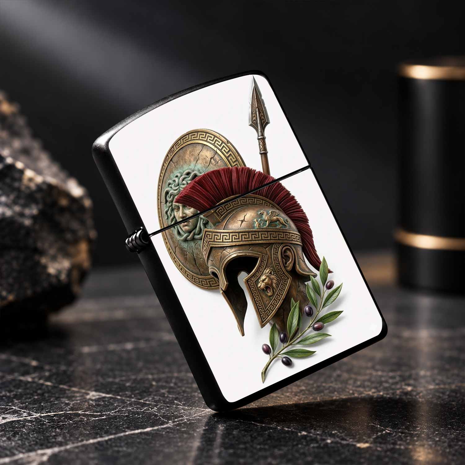 Vintage Greek Themed Lighter W - Vintage Collectible Items review and price