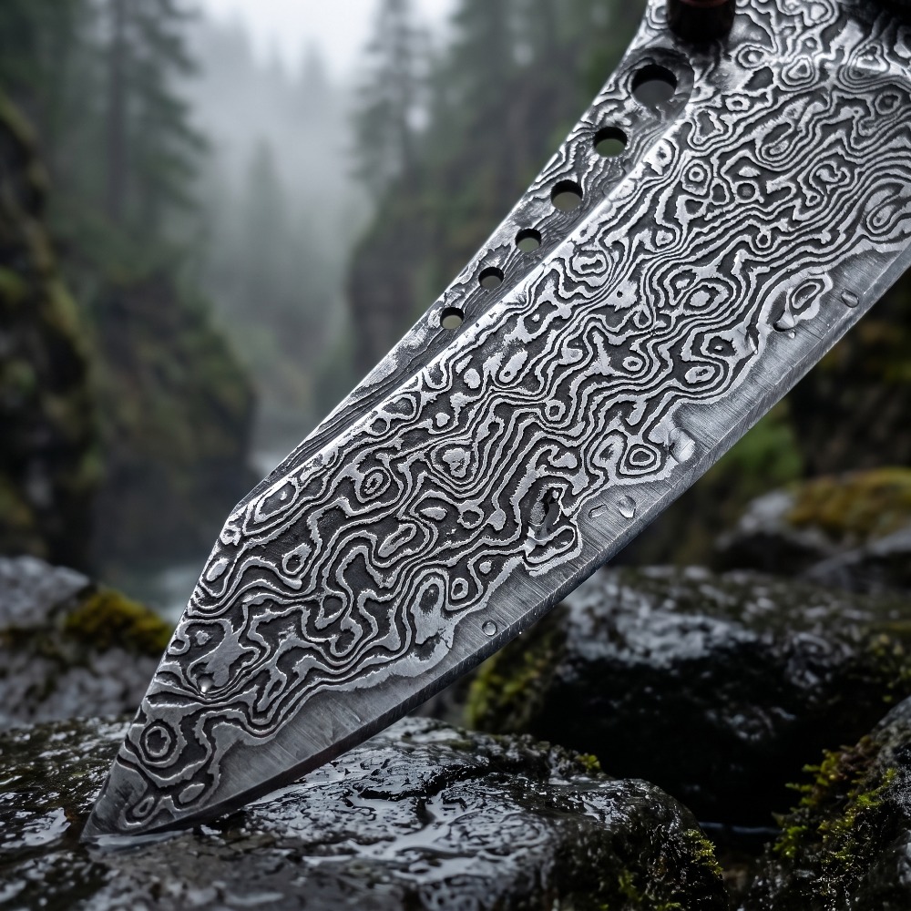 High Hardness Damascus Pattern - Vintage Collectible Knife review and price