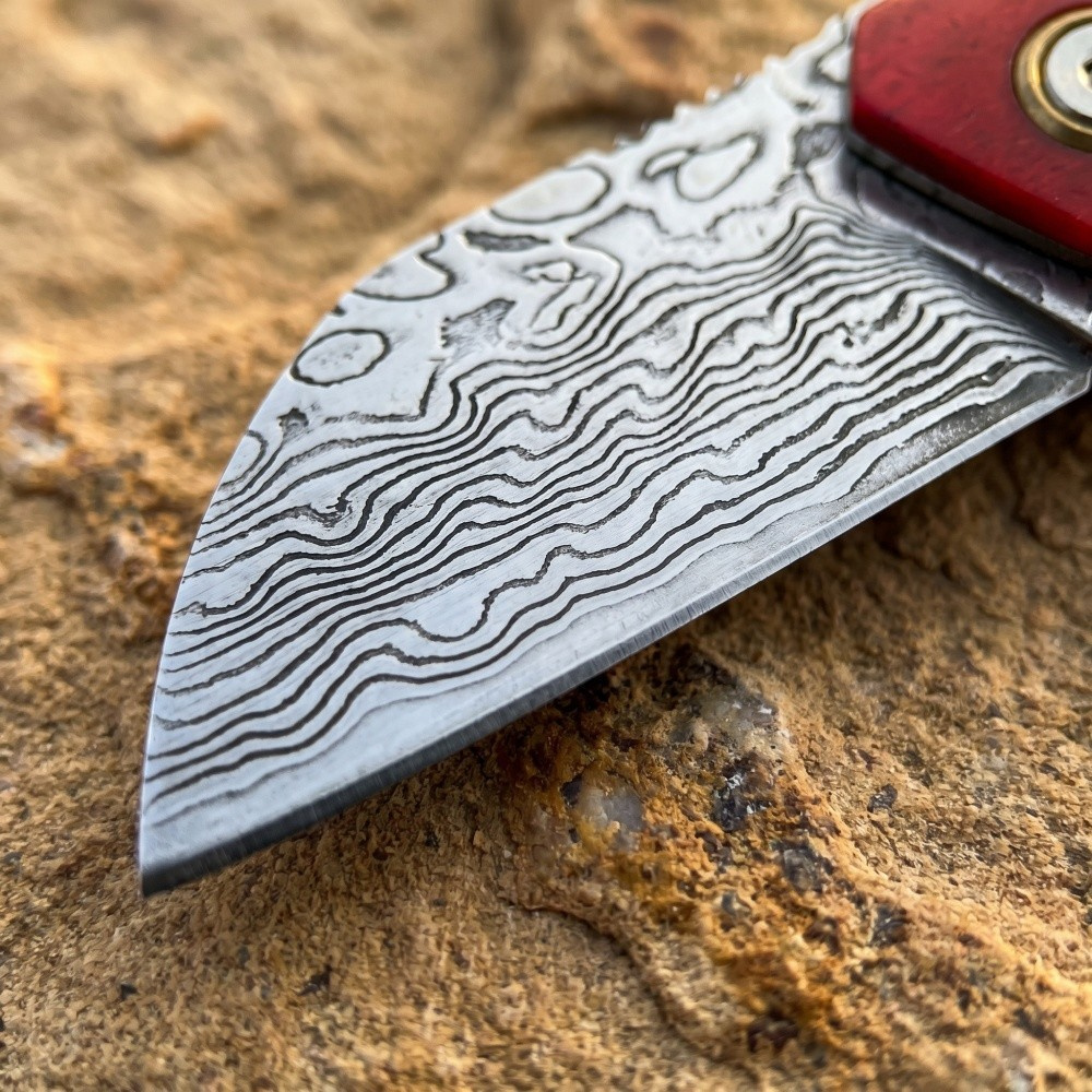 Vintage Damascus EDC Folding K - Vintage Collectible Knife review and price