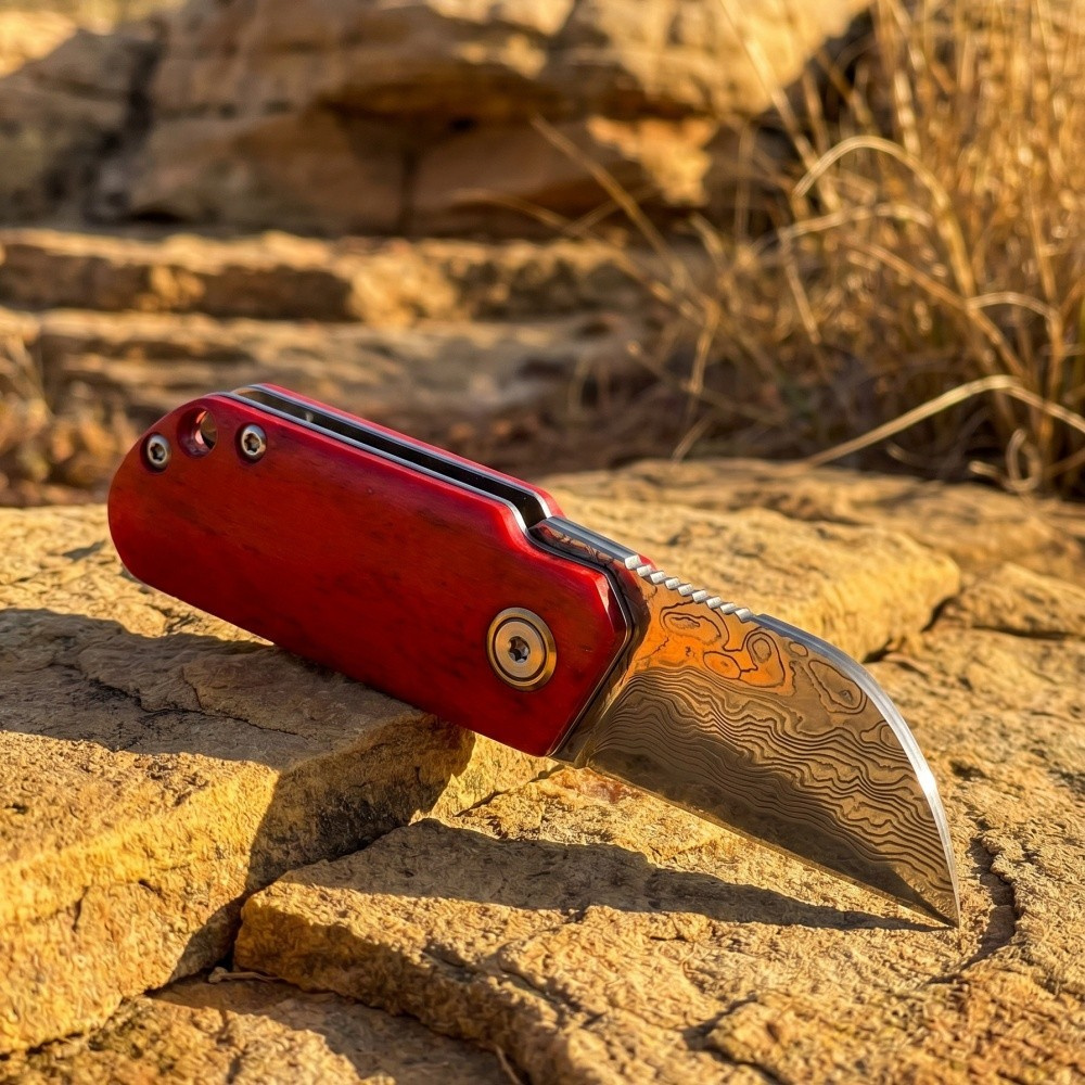 Vintage Damascus EDC Folding K - Vintage Collectible Knife review and price
