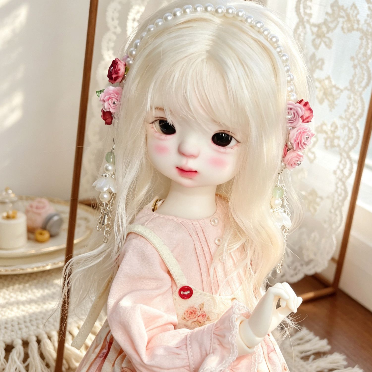 Hand Made Pearl Flower Doll He - Vintage Collectible Accessories review and price