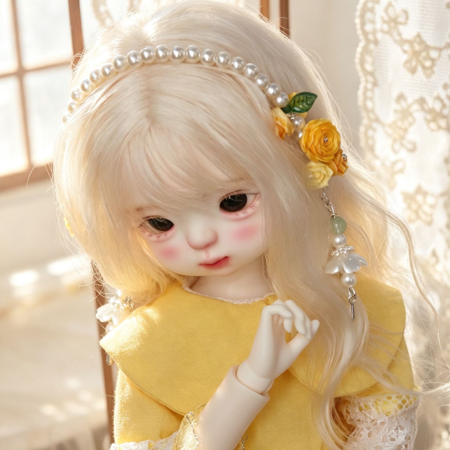 Hand Made Pearl Flower Doll He - Vintage Collectible Accessories review and price